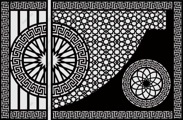 طرح برش درب لیزر