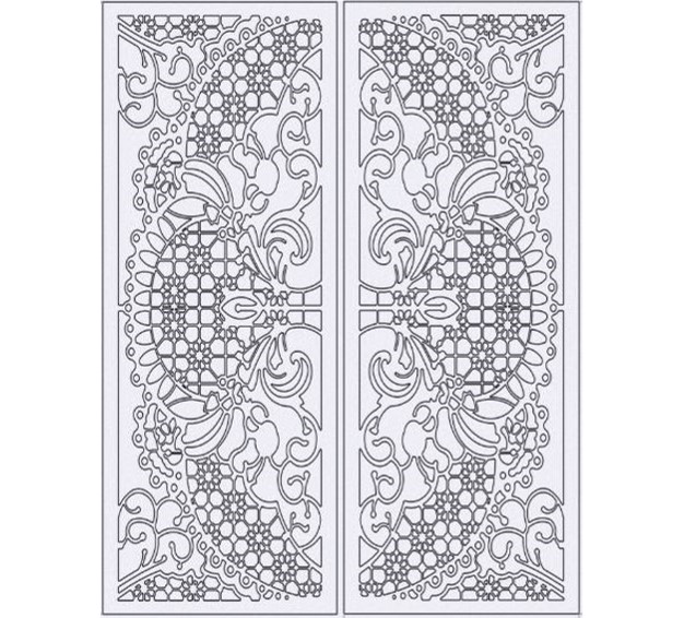 طرح برش درب cnc لیزر