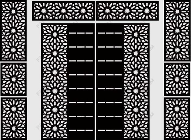 طرح برش درب لیزر