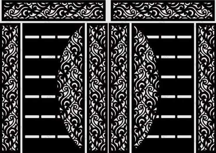 طرح برش درب لیزر
